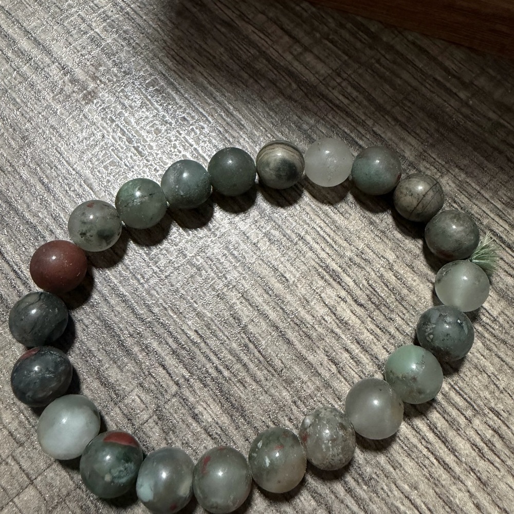 Bloodstone Beaded Bracelet